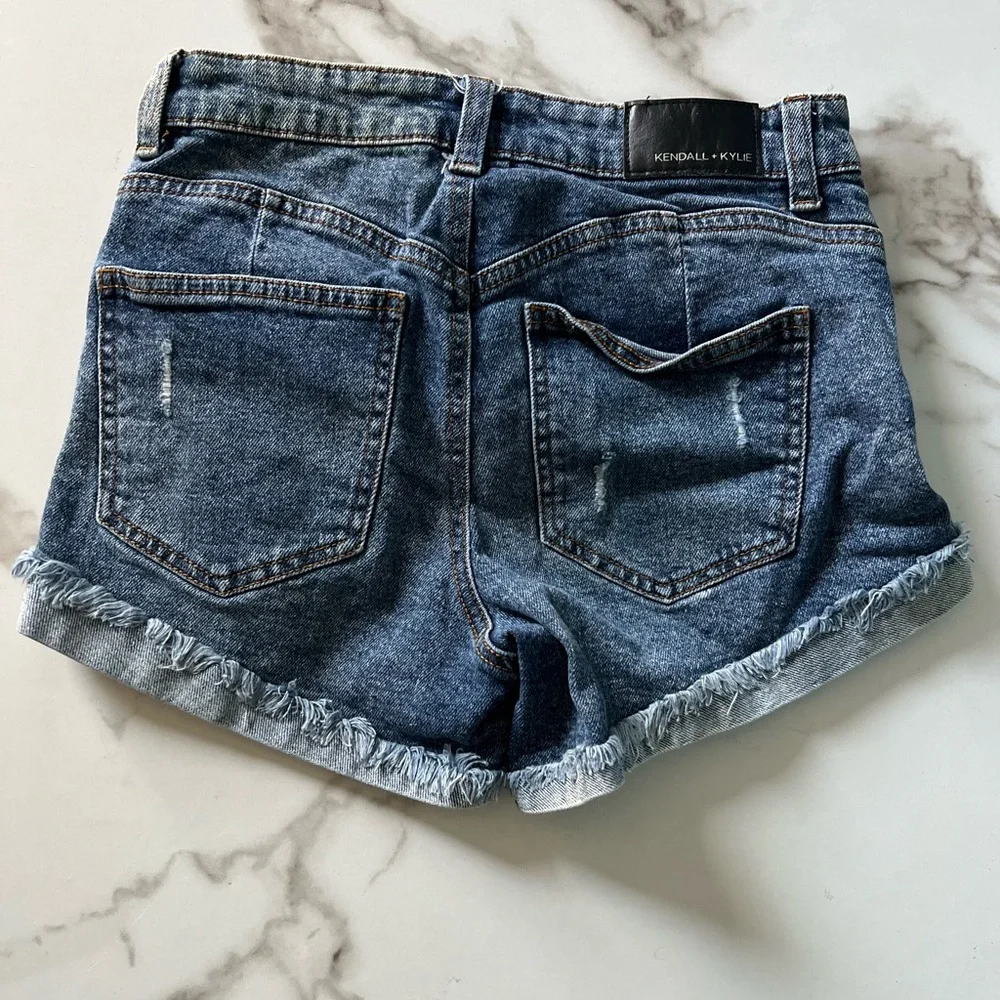 Kendall‎ & Kylie Distressed Blue Jean Shorts